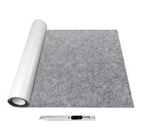 SZMMG Feutrine Gris Foncé Autocollante, 40x200cm Rouleau Feutrine Adhesive,Tissu Feutre Epaisse 2mm,Feutrine autocollante pour Doublure de Boîte, Cadre Photo, Pied de Chaise, DIY, Halloween