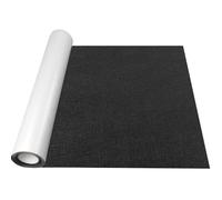 SZMMG Feutrine Noire Autocollante, 20x200cm Rouleau Feutrine Adhesive,Tissu Feutre Epaisse 2mm,Feutrine autocollante pour Doublure de Boîte, Cadre Photo, Pied de Chaise, DIY, Halloween