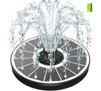 SZMP Fontaine de Jardin Solaire Pompe 3.5W Flottante Solaire avec Batterie 2000 mAh,Fontaine Exterieur avec 8 Buses pour Bain d'oiseaux,Petit Étang,Piscine