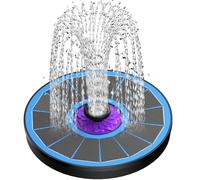 SZMP Fontaine Solaire 2025 Upgraded,3.5W Solaire Flottant Extérieur Fontaine Pompe Bassin Solaire avec 8 Buses pour Bain d'oiseaux,Étang,Piscine,Patio,Jardin Fontaine,Décoration de Jardin