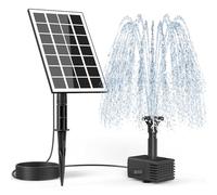 SZMP Fontaine Solaire, DIY 3.5W Solaire Flottant Extérieur Fontaine, 2025 Nouveau Pompe Bassin Solaire avec 8 Buses & 3M Câble Solar Fountain pour Bain d'oiseaux Aquarium Jardin