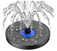 SZMP Fontaine Solaire Extérieur 3.5W 2025 Upgraded,Solaire Flottant Fontaine Mini Jardin Pompe Fontaine Solaire Flottante avec 8 Buses pour Bain d'oiseaux,Étang,Piscine,Patio,Décoration de Jardin