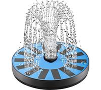 SZMP Petite fontaine solaire extérieure avec 7 buses et 4 tubes fixes, pompe flottante pour bassin de jardin ou fontaine