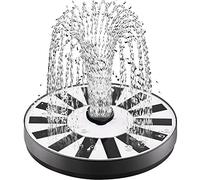 SZMP Petite fontaine solaire pour extérieur avec 7 buses et 4 tubes fixes Pompe à eau solaire flottante pour bassin de jardin ou fontaine, bac à poissons