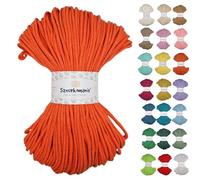 Sznurkomania - Cordon en Coton tressé - 3 mm - 100 m - 46 Couleurs - 46 Couleurs - pour macramé - Orange
