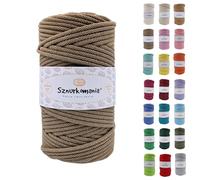 Sznurkomania, Cordon en coton tressé 5 mm 100 m 46 couleurs - Cordon pour macramé - Fil de qualité supérieure - Moka