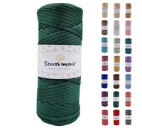 Sznurkomania Cordon en polyester 5 mm 100 m Vert bouteille Certifié Oeko-Tex