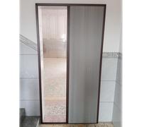 SZPLLZY Porte accordéon Pliante pour Salon/Douche/Cuisine, Largeur 73, 83, 93, 103, 113 cm, Portes accordéon Grises intérieures avec Cadre en Aluminium, sans perçage (83 x 210 cm/32,7 x 82,7 Pouces)