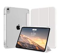 SZPSGC Étui hybride pour iPad A16 11" 2025, iPad 10e génération 10,9" 2022, avec porte-stylo, résistant aux chocs, avec coque rigide transparente à l'arrière, gris