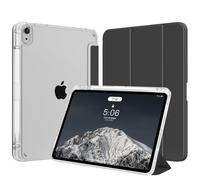 SZPSGC Étui hybride pour iPad A16 11" 2025, pour iPad 10e génération 10,9" 2022, avec porte-stylo, résistant aux chocs, avec coque rigide transparente à l'arrière, noir