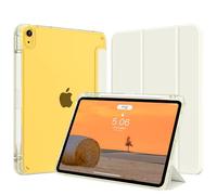 SZPSGC Étui hybride pour iPad A16 11" 2025, pour iPad 10e génération 10,9" 2022, avec porte-stylo, résistant aux chocs, avec coque rigide transparente à l'arrière, blanc