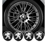 SZPXXX 4 PCS Autocollants avec Logo pour Cache Moyeu pour Peugeot 208/3-türer (AB Bj. 2015 Facelift), Antirouille Décoratif pour Le Centre du Moyeu de Stickers Tuning,60mm