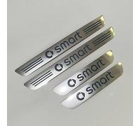 SZPXXX 4Pcs Protection Contre Les Rayures en Acier Inoxydable pour seuil de Porte de Voiture pour Smart ForTwo 3 (III) 453 I 2014-2024, Bande de Protection de seuil de pédale Welcome