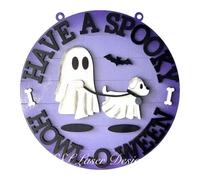 Szq640 Panneau en bois d'Halloween à suspendre en forme de citrouille pour maison, ferme, porte d'entrée, mur, automne, intérieur et extérieur, fournitures de fête d'Halloween, 25,4 x 25,4 cm (violet