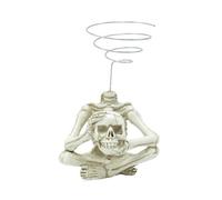 Szq771 Lot de 3 statues squelettes « See Speak Hear No Mal », décoration d'intérieur, blanc, 8 x 7 cm