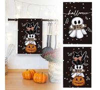 Szq788 Ensemble de torchons de cuisine en microfibre absorbants pour un usage domestique, parfaits pour le séchage des mains et la vaisselle (noir, 40 x 60 cm)