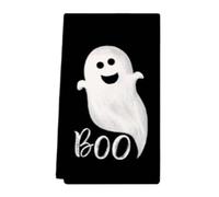 Szq796 Ensemble de torchons de cuisine en microfibre absorbants pour un usage domestique, parfaits pour sécher les mains et laver la vaisselle Motif citrouille d'Halloween (A, 40 x 60 cm)