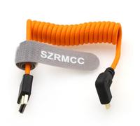SZRMCC 8K 2.1 Micro HDMI à Angle Droit vers HDMI câble Tressé Spiralé Haute Vitesse pour Go-Pro Hero 3/4 Canon EOS M5 Sony A6000 A7III RX10 Nikon B500 Z6 Raspberry Pi 4 Atomos Ninja 2 Monitor