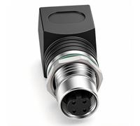 SZRMCC Adaptateur jack M12 vers RJ45 - Code M12 D - 4 broches mâle vers RJ45 femelle - Adaptateur réseau Ethernet industriel étanche (4 broches femelle-RJ45 femelle, D-Code 4 broches)