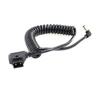 SZRMCC Anton Bauer Câble d'alimentation spiralé en D vers DC 5,5 x 2,1 mm pour écrans LCD Atomos Shogun Inferno KiPRO (Angle Droit DC2,1 mm)