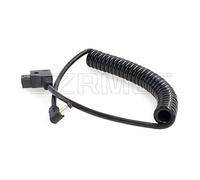 SZRMCC Anton Bauer D Tap vers DC 5,5 x 2,5 mm à Angle Droit Câble d'alimentation enroulé pour Appareil Photo Reflex numérique Rig BlackMagic SmallHD DP6-SDI DP6-SLR Moniteur (Angle Droit DC2.5)