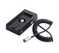 SZRMCC BMPCC 4K Blackmagic Cinema Camera 4K DC 12V Adaptateur de Plaque de Montage d'alimentation pour Sony NP-F970 F960 F770 F750 F570 F550 Batterie (Coiled Cable)