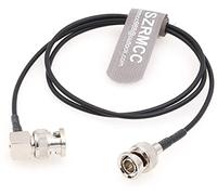 SZRMCC BNC vers Angle Droit BNC Mâle Câble 3G HD SDI RG174 75ohm Câble Vidéo Coaxial Flex pour Sony FS5 FX6 Atomos Shogun Inferno SmallHD Moniteur Blackmagic Arri Red Caméras (1m)