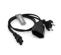 SZRMCC C14 vers C13 + Europe EU 2 Broches Femelle Y splliter Cordon d'alimentation IEC C14 mâle vers IEC C13 et CEE7/16 2 Broches Femelle câble d'extension pour Moniteur UPS PDU (Prise C7-EU + Prise)