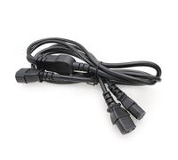SZRMCC Câble Adaptateur d'alimentation PDU IEC 320 C14 mâle vers 2 x C13 Femelles Y 10 A 250 V UPS PSU rallonge 1,8 m