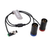 SZRMCC Câble Audio TA5F à Profil Bas Mini XLR 5 Broches vers Double XLR 3 Broches pour enregistreurs de mélangeur de Terrain Zaxcom QRX Dispositifs sonores 633 664 688 788T