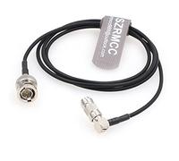 SZRMCC Câble coaxial à Angle Droit DIN1.0 2.3 mâle vers BNC mâle RG174 75 ohm HD SDI pour caméra vidéo 4K et enregistreurs (60 cm)