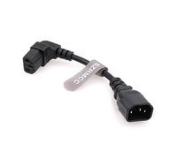 SZRMCC Câble d'alimentation C14 mâle vers C13 Femelle à Angle Droit IEC C13 90 degrés PDU pour écran HDTV Scanner 15 cm