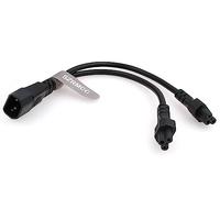 SZRMCC Câble d'alimentation C14 vers Double C5 IEC C14 mâle vers 2XC5 Femelle Court en Y pour Moniteur 10 A 250 V 30 cm (C14-2XC5)