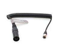 SZRMCC Câble d'alimentation enroulé pour appareils sonores Zoom F8 F4 Zaxcom XLR 4 Broches mâle à Hirose 4 Broches mâle