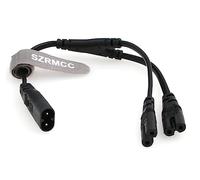 SZRMCC Câble d'alimentation IEC 320 C8 vers double C7 en Y répartiteur C8 mâle vers 2 x C7 femelle CA Câble convertisseur d'alimentation pour écran LCD mural HDTV Sky Q Box PS4 Xbox One (C8 vers 2 x