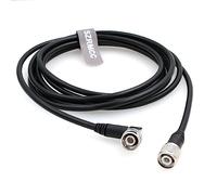 SZRMCC Câble d'antenne GPS TNC vers TNC à angle droit Connecteurs mâles RG223 50 ohm Câble coaxial blindé à faible perte Noir (5 m)