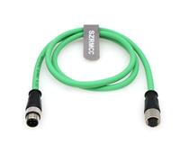 SZRMCC Câble de capteur Ethernet M12 D-Code 4 broches mâle vers femelle Cat5e Câble réseau pour caméra industrielle Vision industrielle Profinet 24AWG (8 m)