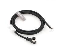 SZRMCC Câble de capteur M12 A à 5 broches femelle à angle droit pour ouvrir l'actionneur de liaison IO Câble électrique blindé pour EtherCAT Profinet Master Module d'automatisation industrielle (3 m)