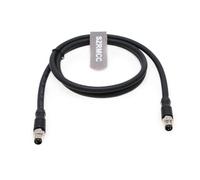 SZRMCC Câble de capteur M8 A Code 4 broches mâle vers mâle Connecteur droit étanche moulé Cat5e 26 AWG pour électricité industrielle (4 broches mâle vers mâle, 1 m)