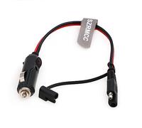 SZRMCC Câble de chargeur de batterie SAE pour allume-cigare 12 V - Adaptateur mâle vers connecteur SAE 2 broches - Cordon d'alimentation à dégagement rapide pour voiture solaire (1 pièce de 1 m) (1