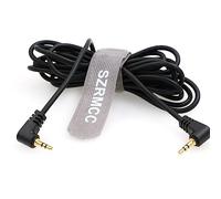 SZRMCC Câble de télécommande LANC de 2,5 mm à angle droit de 2,5 mm vers 2,5 mm mâle - Câble d'alimentation spiralé pour Zoom Sony PXW-FS5 Handgrip Blackmagic URSA Mini (câble droit)