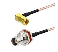 SZRMCC Câble d'extension coaxial BNC femelle vers SMA mâle à angle droit RG316