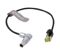 SZRMCC Câble Ethernet flexible rotatif à angle droit 10 broches vers RJ45 pour appareil photo ARRI Alexa Mini XT SXT