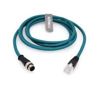 SZRMCC Câble Ethernet M12 A Code 8 Broches Mâle vers RJ45 Câble Réseau Cat6 Gigabit Blindé étanche pour Cognex in Sight 7000 DMR-300 Industrial Camera Vision Capteurs (Bleu 3m)