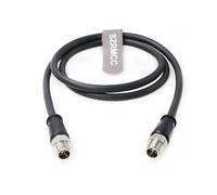 SZRMCC Câble Ethernet M12 X-Code 8 broches mâle vers mâle Cat7e Gigabit blindé étanche pour capteurs de vision de caméra industrielle Basler Cognex (1m)