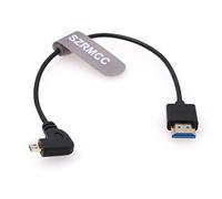 SZRMCC Câble Haute Vitesse 8K 2.1 Micro HDMI à Angle Droit vers HDMI pour Go-Pro Hero 3/4 Canon EOS M5 Sony A6000 A7III RX10 Nikon B500 Z6 Raspberry Pi 4 Moniteur Atomos Ninja 2