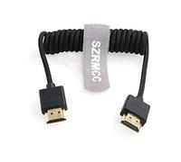 SZRMCC Câble HDMI 8k 2.1 Câble HDMI vers HDMI Enroulé Tressé Câble Souple Ultra pour Z Cam E2 Portkeys BM5 Atomos Shinobi Ninjav V Moniteur Sony Canon Camera