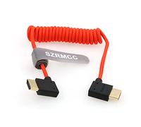SZRMCC Câble HDMI 8k 2.1 HDMI Angle Gauche vers Angle Droit Enroulé Tressé Câble pour Z Cam E2 Portkeys BM5 Atomos Shinobi Ninjav V Monitor Sony Canon Camera