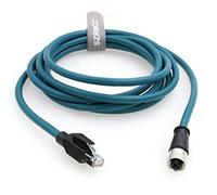 SZRMCC Câble réseau M12 X-Code 8 broches femelle vers RJ45 Ethernet Cat6A haute flexibilité blindé étanche pour capteur d'automatisation de caméra industrielle (3 m)