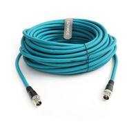 SZRMCC Câble réseau M12 X-Code 8 Broches mâle vers 8 Broches mâle avec Verrouillage Ethernet Haute flexibilité blindé Gigabit étanche pour caméra Industrielle Basler Cognex (1m)